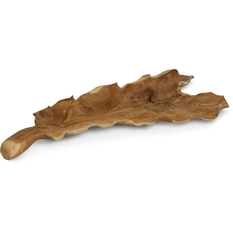 Banda Reclaimed Teak Root Leaf Tray