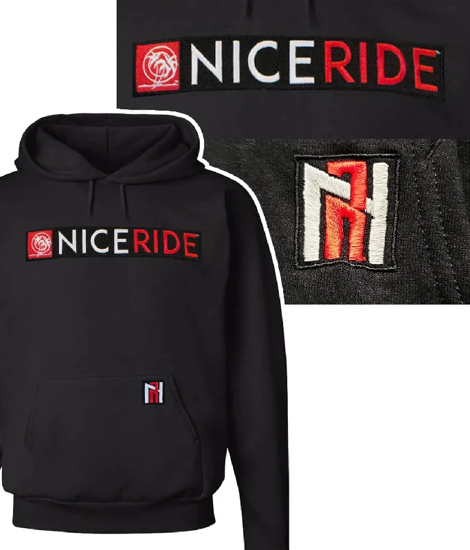 "N-R Combo" Black Pullover Hoodie For Men And Women