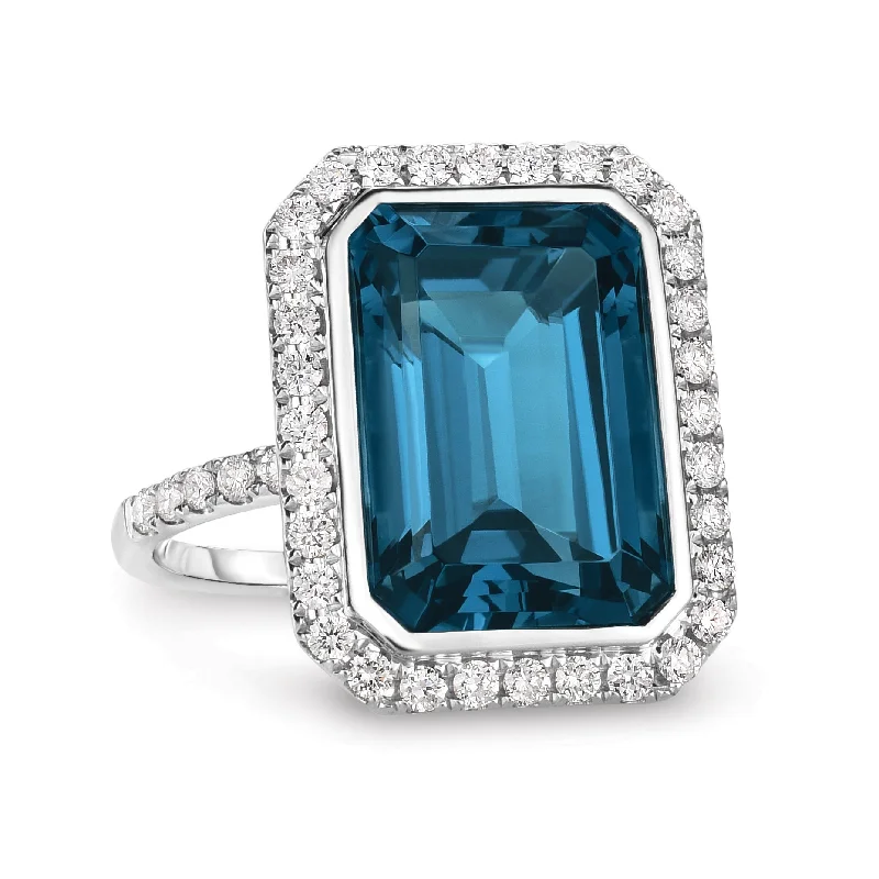 Limited-Time Jewelry Sale – Elegant Styles At Less London Blue Topaz and Diamond Ring