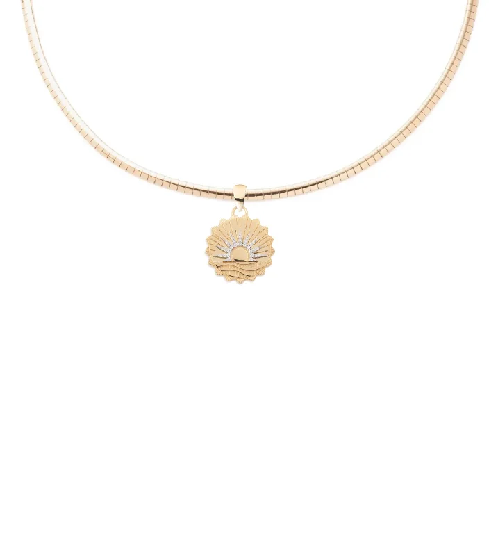 Exclusive Gemstone Jewelry At Special Prices New Beginnings - Internal Compass : Small Sleek Collar Necklace